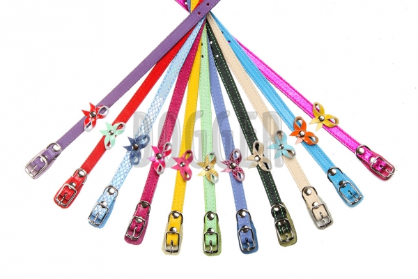 Collar 10 stitched colored/bow-knot