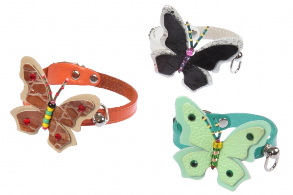 Collar 10 stitched colored/butterfly