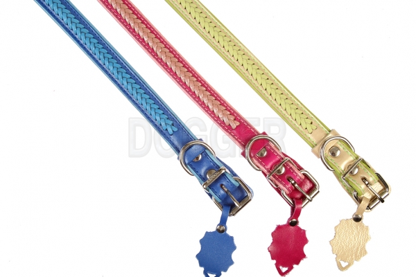 Collar 20 tucked braided colored