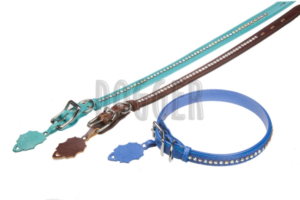 Collar 25 tucked with rhinestones х 2
