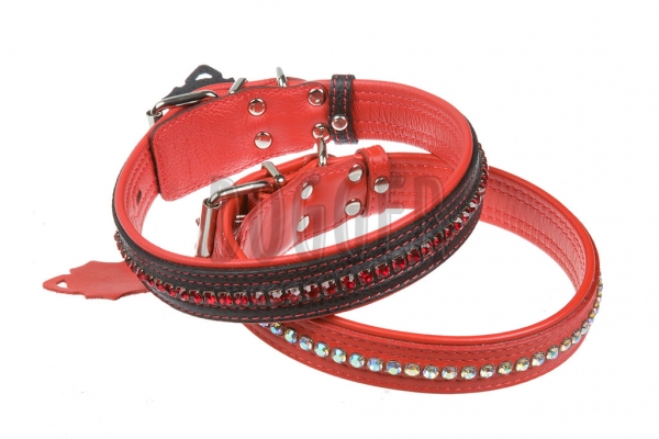 Collar 30 tucked with rhinestones х 3