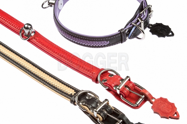 Collar 35 tucked braided colored