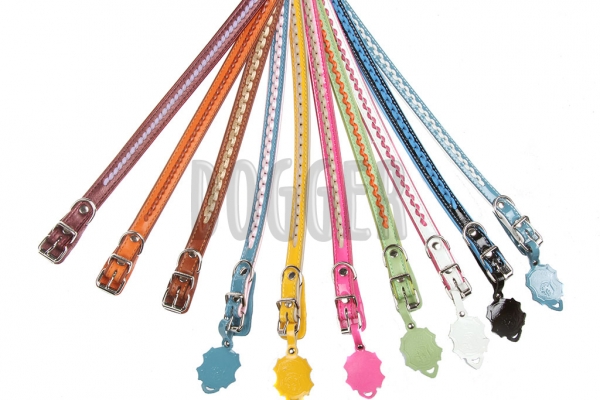 Collar 15 tucked braided colored